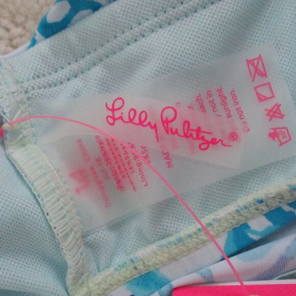 LILLY PULITZER LAGOON SARONG TURQUOISE OASIS HALF SHELL BOTTOMS! - Picture 8 of 8